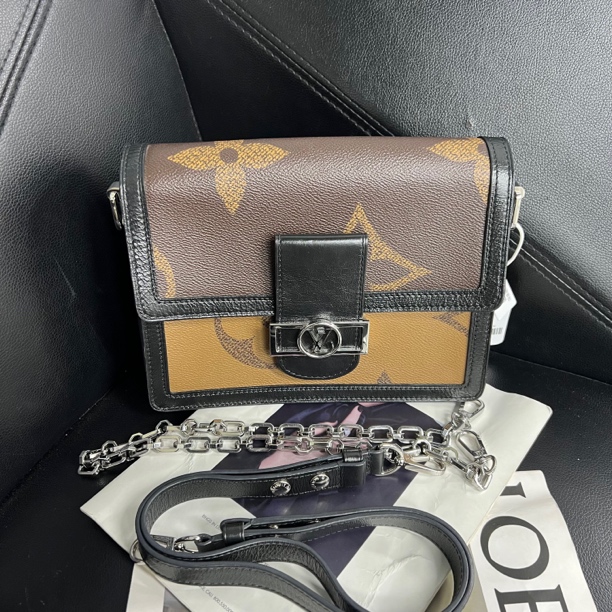 95新 LouisVuitton/路易威登 捐金沉珠/中号达芙妮单肩