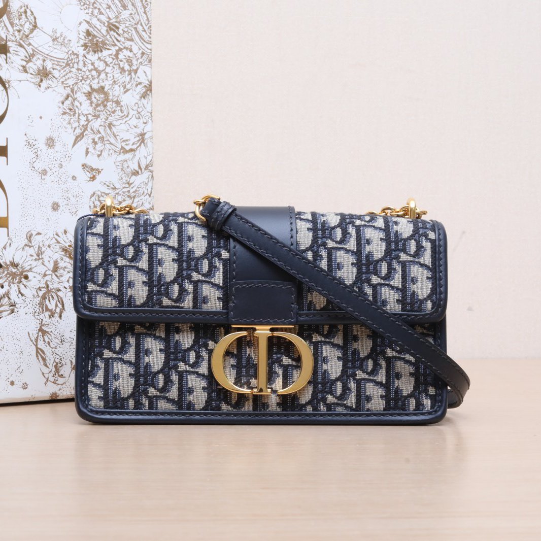 99新 DIOR/迪奥 小花柳 30 蒙田 EAST-WEST 链条包 2023