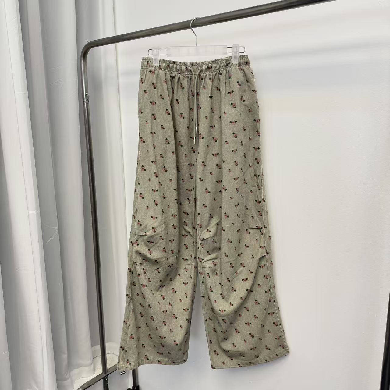 Sinbar Farm 韩系休闲直筒碎花休闲裤女