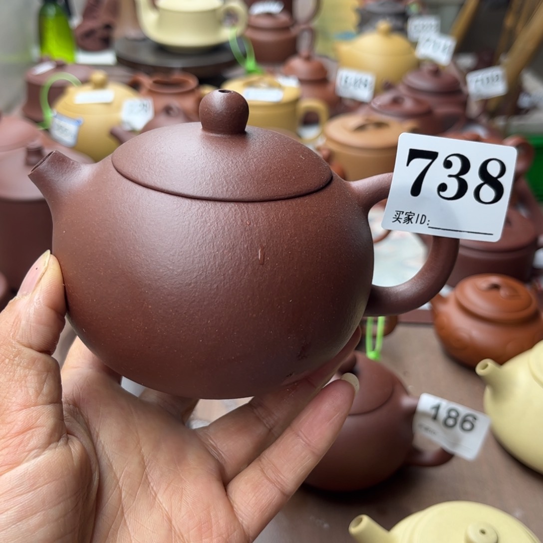 紫砂茶壶底槽清半手280cc