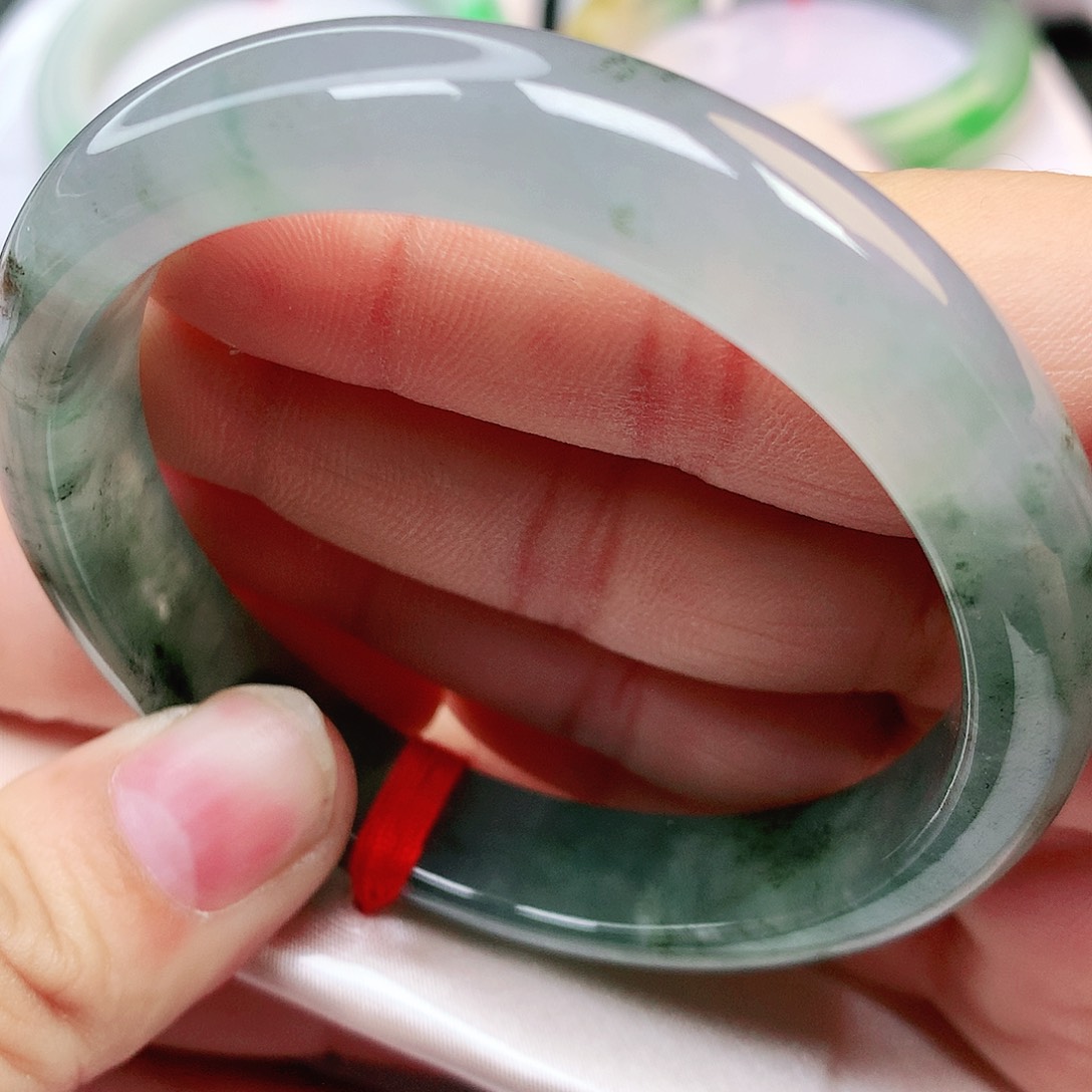 未镶嵌手镯翡翠天然A货冰飘花179号