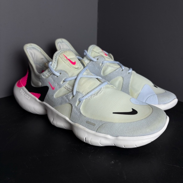 95新 MM6 37.5码 Free RN 5.0 赤足5.0 粉蓝 女款 跑鞋 无盒