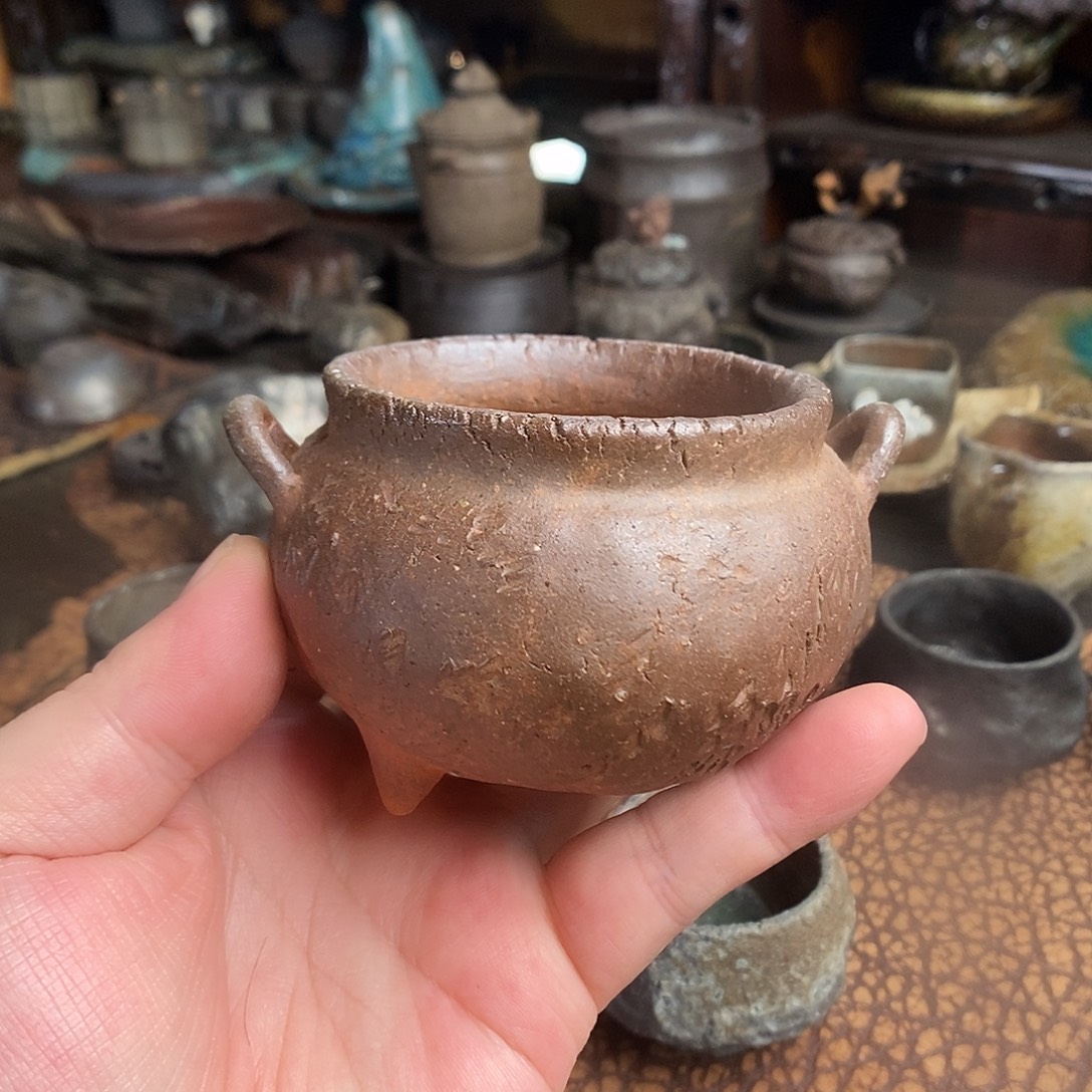 手工制作柴烧茶具