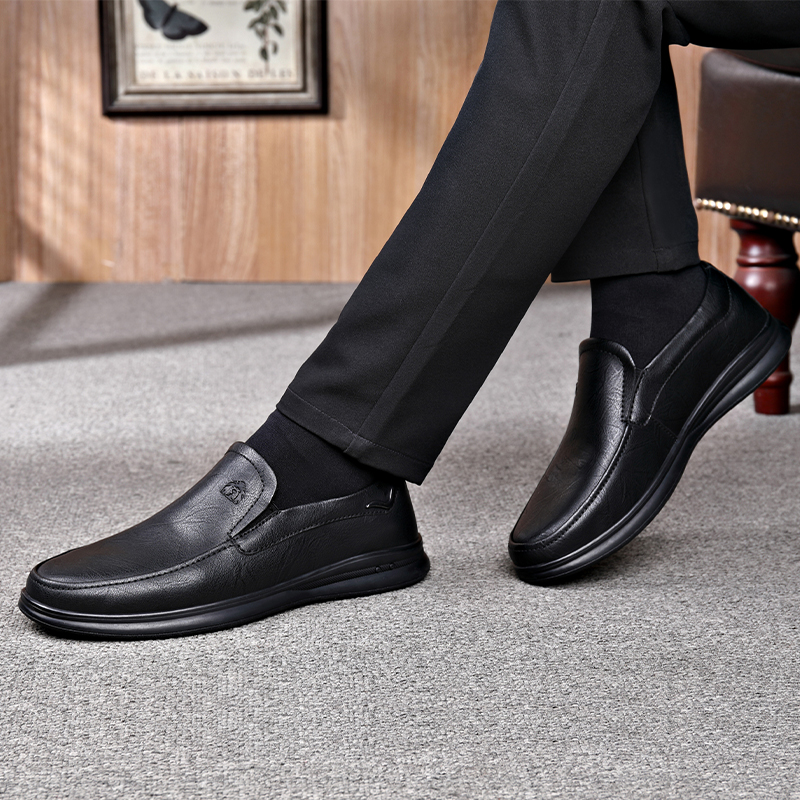 【燕子2】男鞋百搭休闲皮区鞋-沃博3-12-10