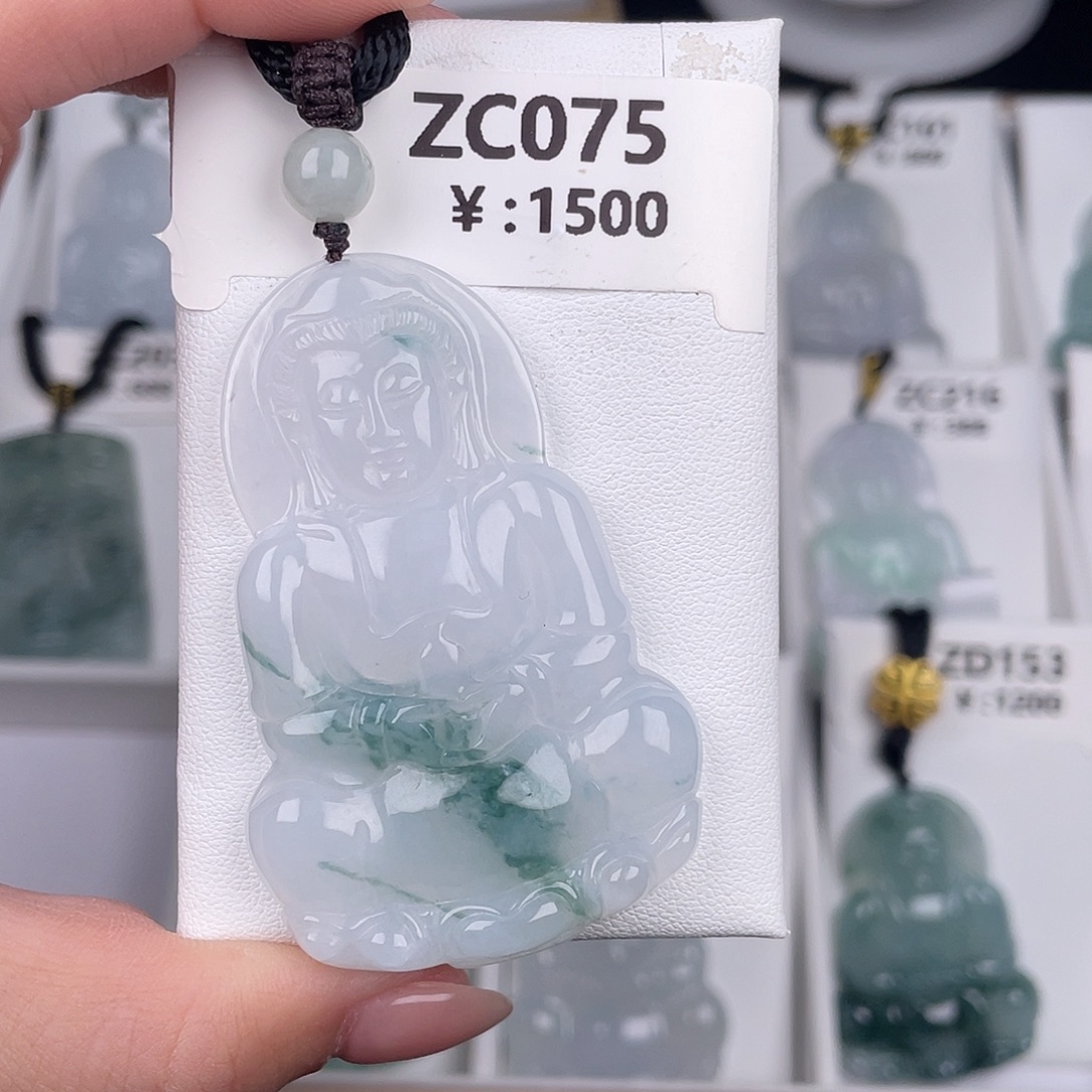 翡翠未镶嵌颈饰zc075