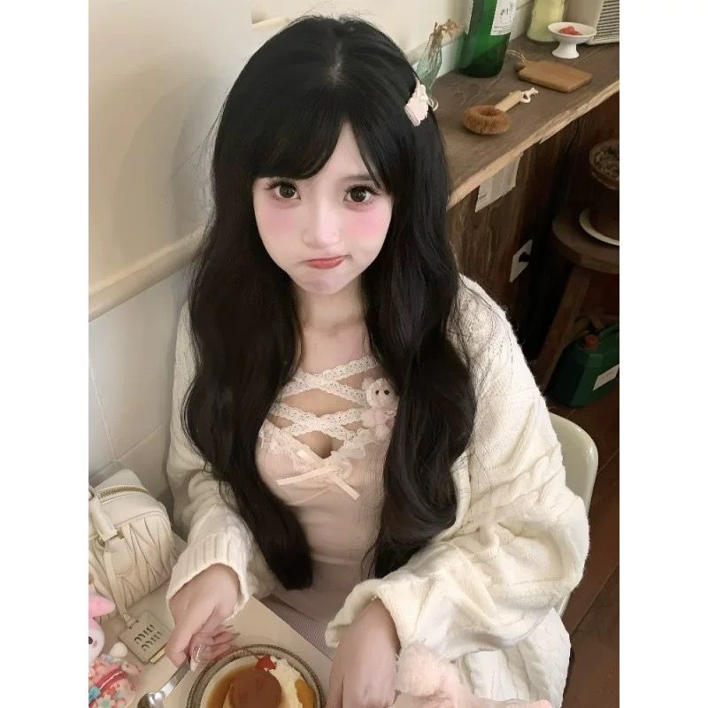 【梦魂不舍】甜欲蜜桃！软妹氛围感蕾丝睡裙（带胸垫可外穿）