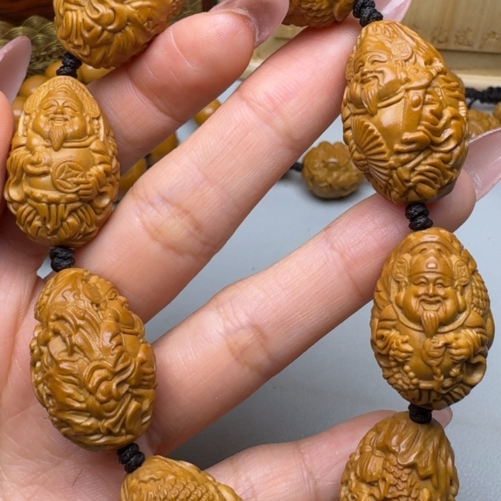 橄榄核手串/手链九龙财神