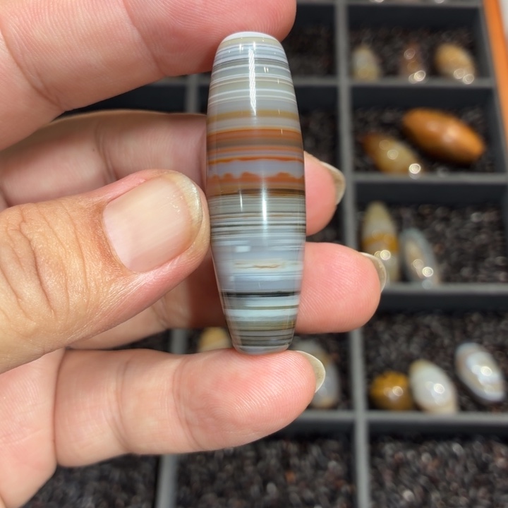 牧***羚玛瑙/玉髓散珠_HEIMORI 天然天珠