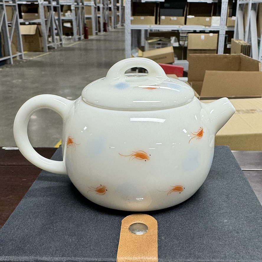 徐福坤白瓷手绘文君壶CC5688