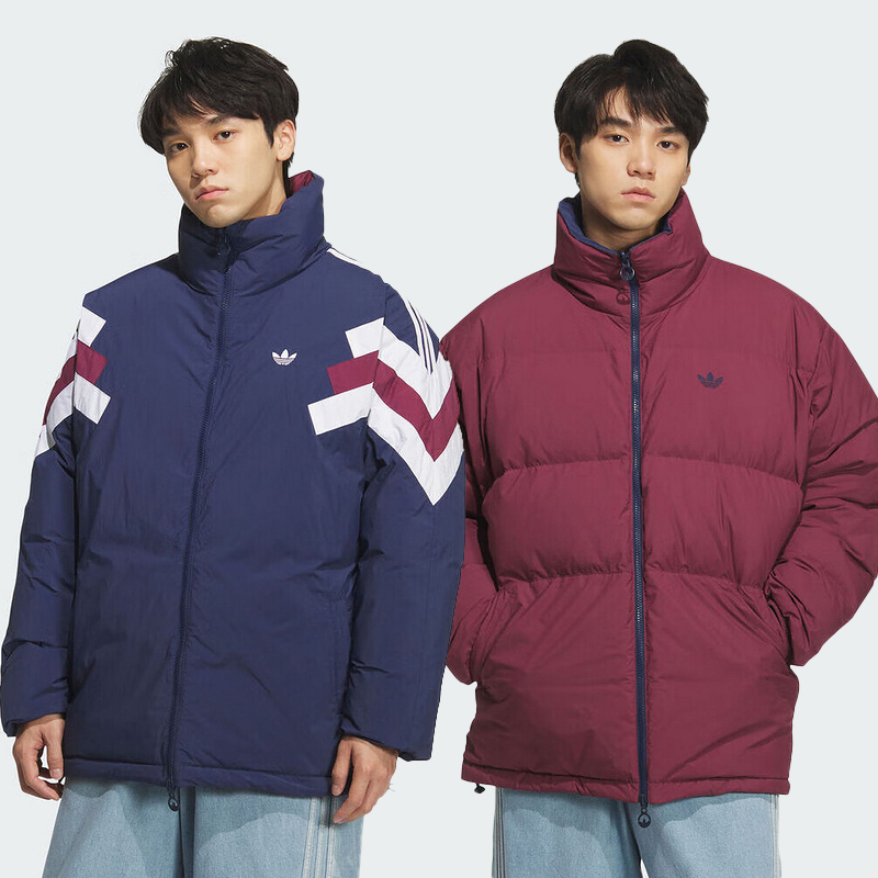 adidas/阿迪达斯2025冬男双面穿保暖立领运动鸭绒短羽绒服 KF9609