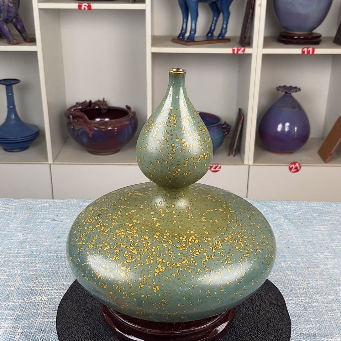 瓷片葫芦炭烧手拉坯大师作品