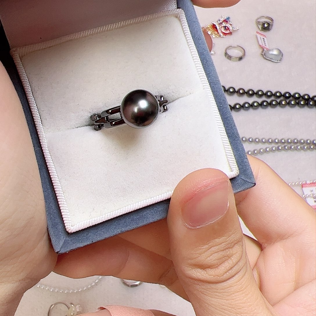 海水珍珠戒指银S925镶嵌