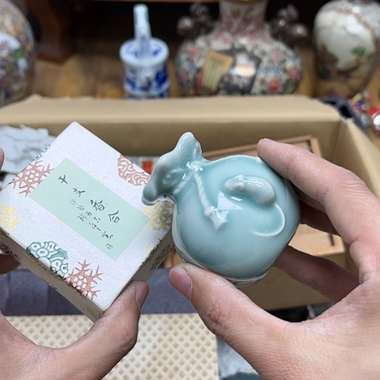 瓷片摆件工艺品瓷器摆件777 