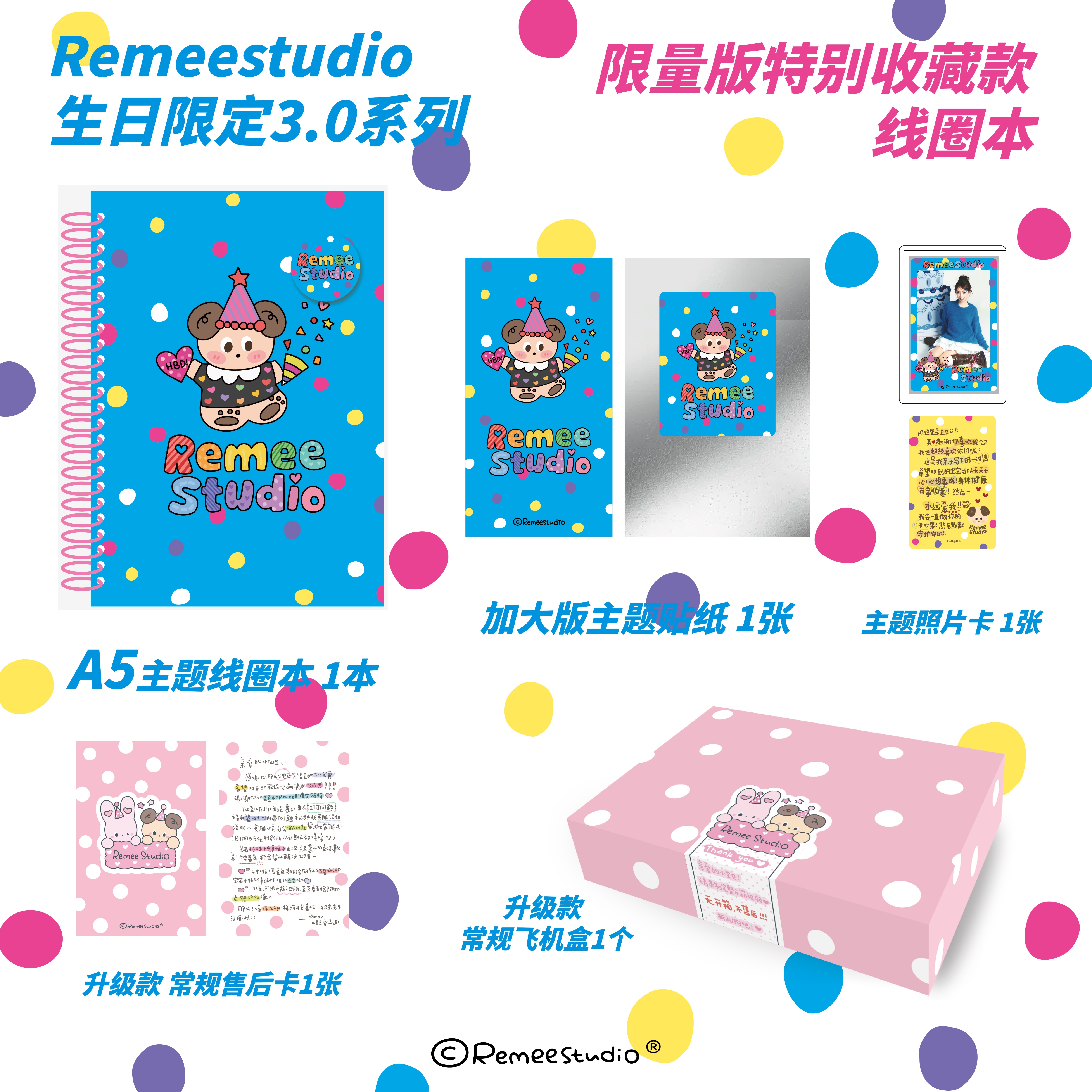 Remee Studio《生日限定3.0系列》A5线圈本 80p 单本装