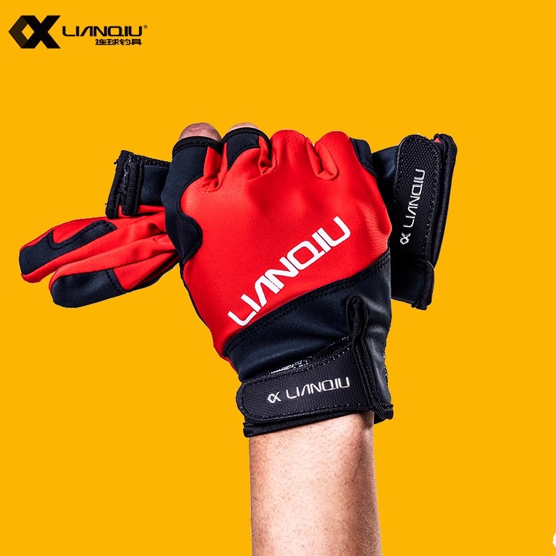 连球分指钓鱼手套