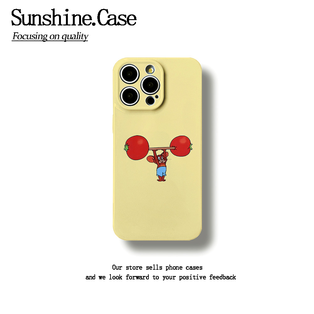 【番茄case专属】举重小老鼠软壳适用苹果oppo华为vivo小米手机壳