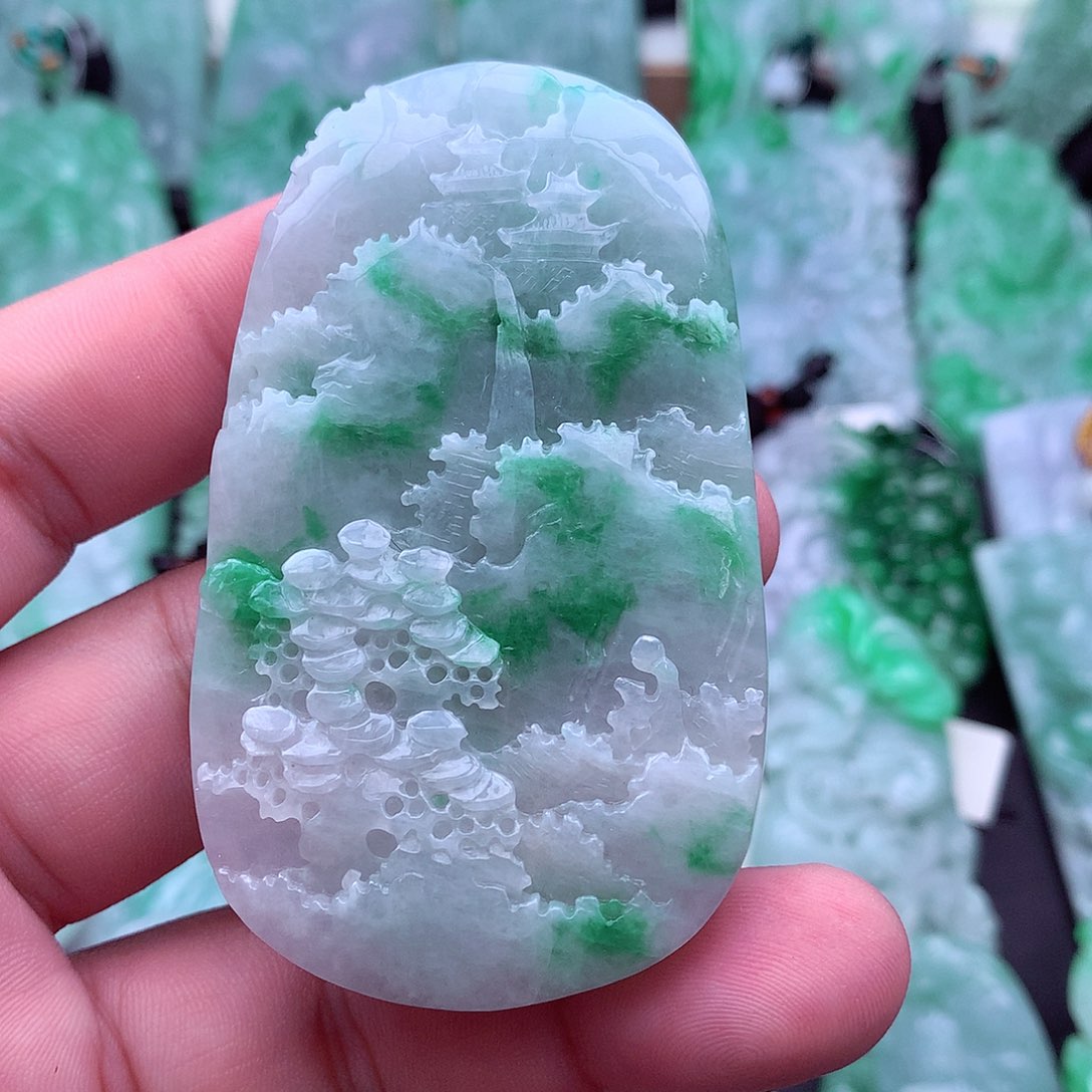 翡翠未镶嵌吊坠(不含链)