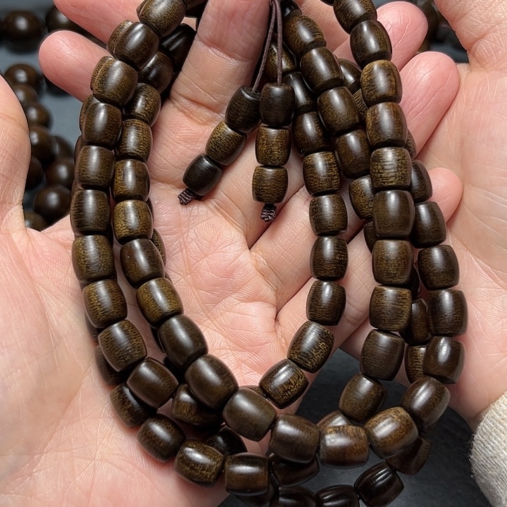 沉香手串华*白棋玉化