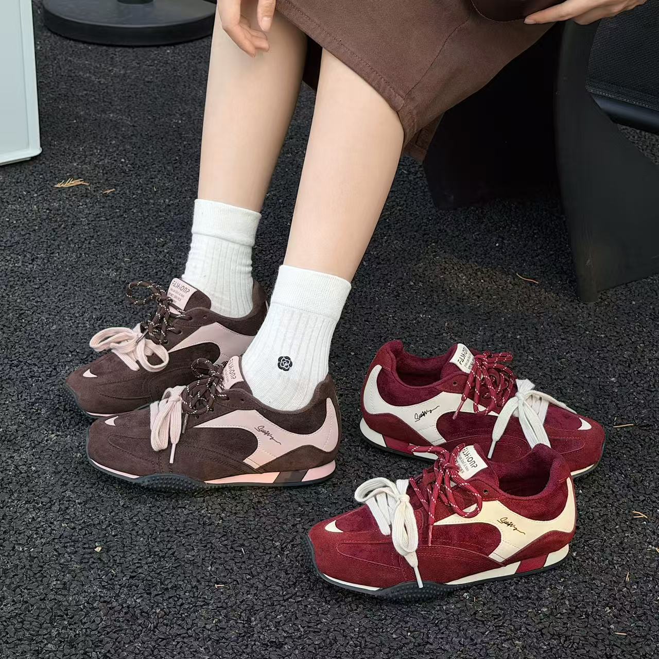 【此款是加绒】2025冬季新款内增高轻便休闲德训鞋女时尚板鞋668-2