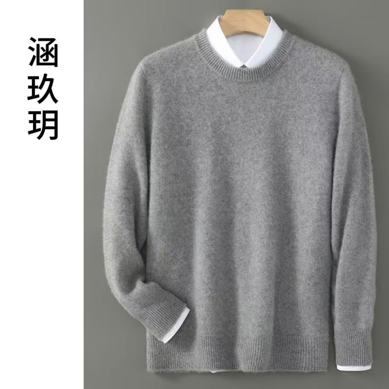涵玖玥男装【羊绒绅士之选】重磅男士圆领套衫上衣邦-05-825
