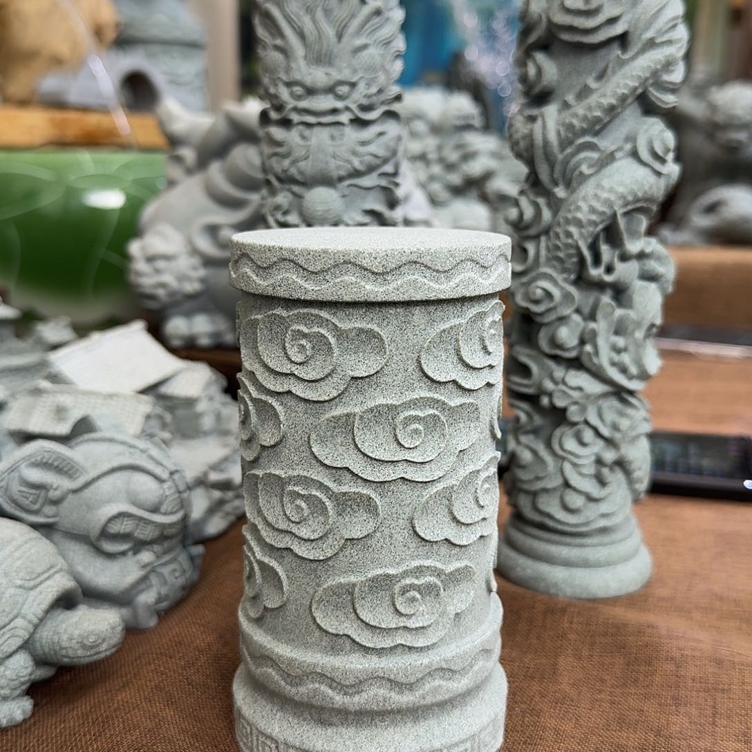 石材青砂石小号祥云柱