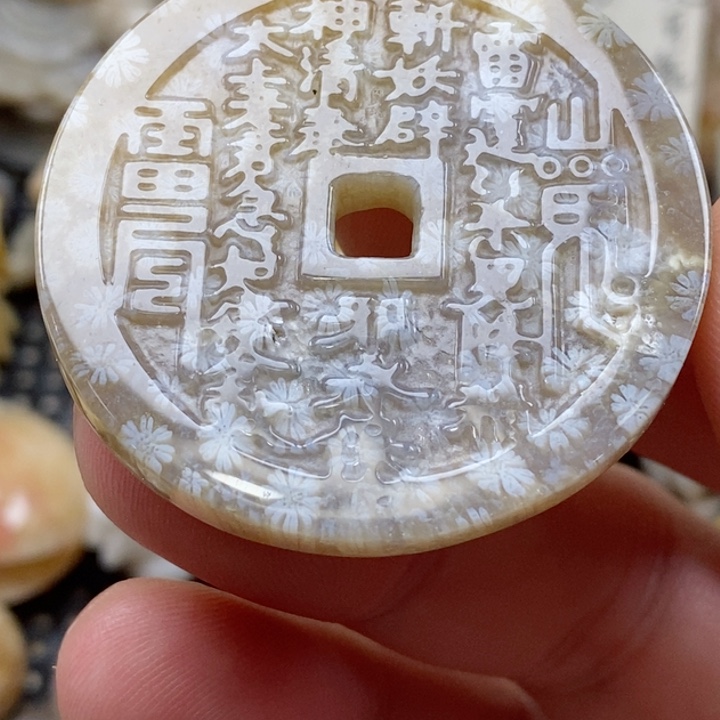 颈饰未镶嵌硅化珊瑚（珊瑚玉）有瑕