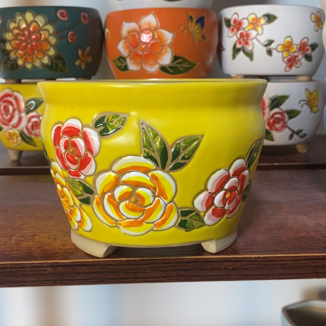 红陶韩式多肉植物花盆