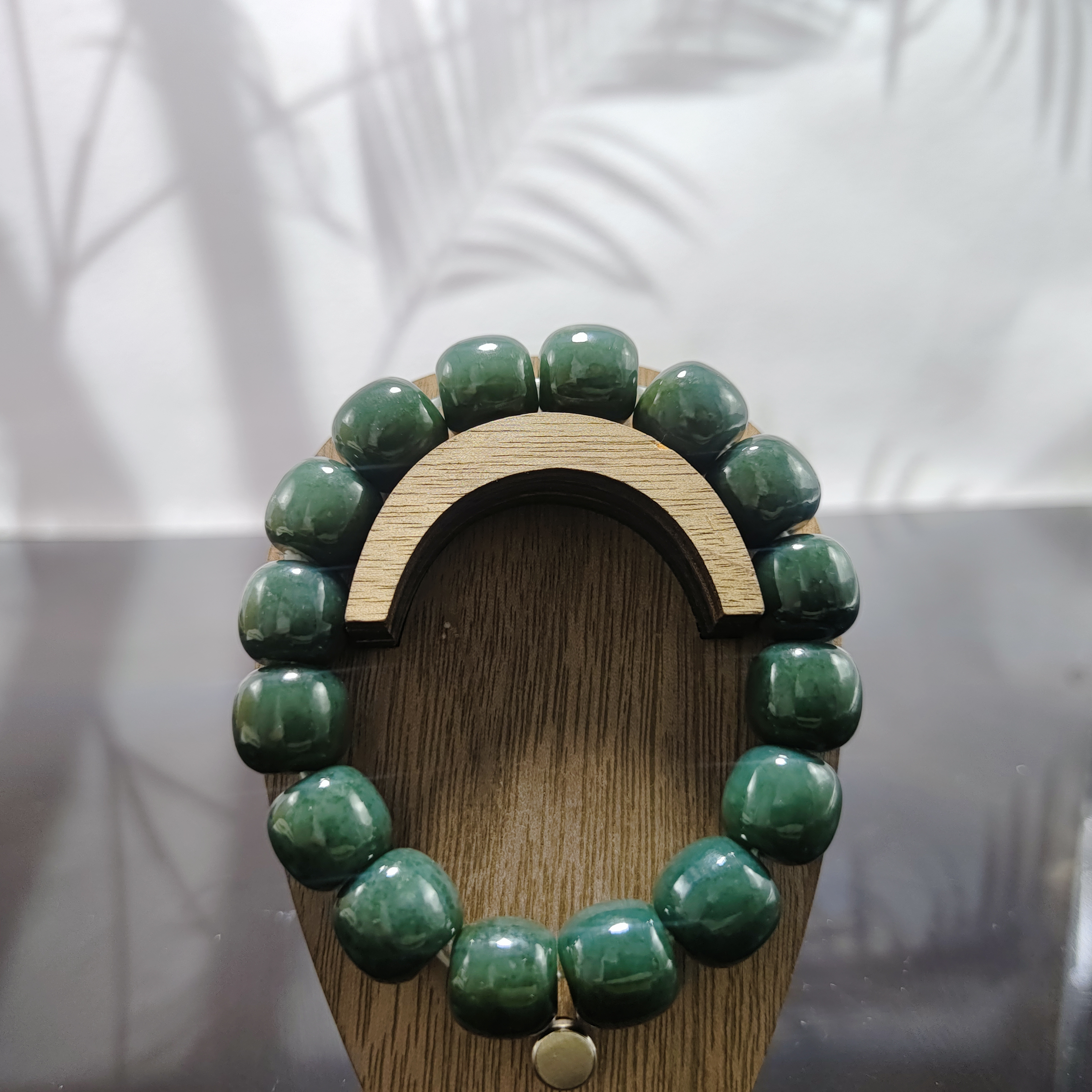 R和田玉桶珠手串（卡14）0212