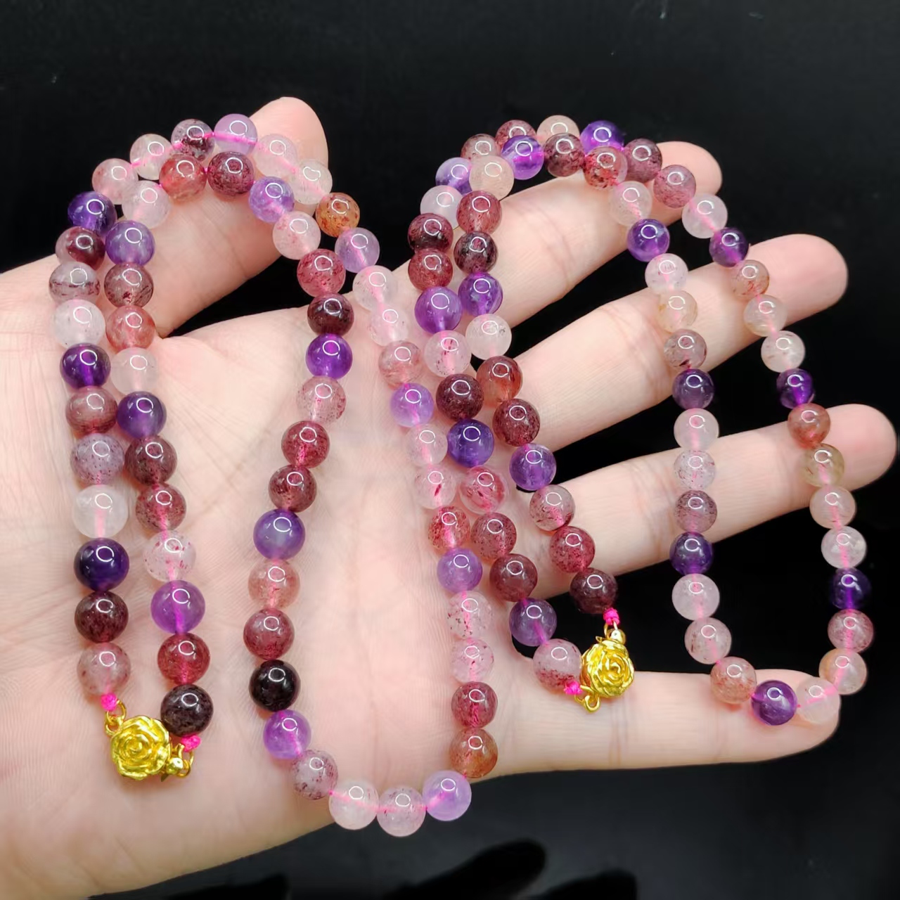 【龙龙严选】超七水晶妈妈链C4【多样性发其一】约7mm