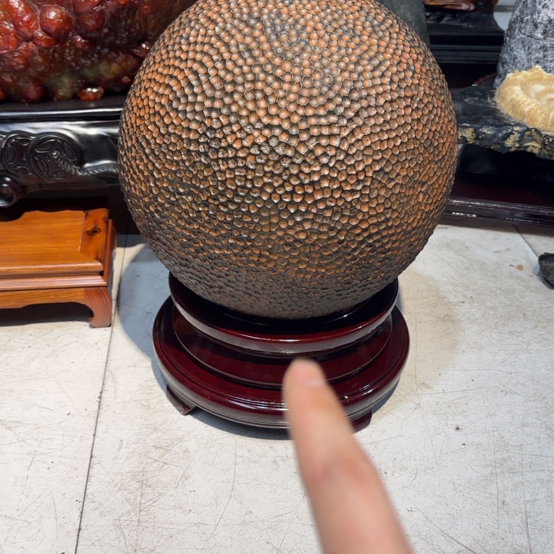 豹***9石材蜂窝石精品摆件