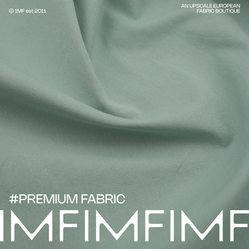 JIS 棉质高级灰绿色进口质感布料 服装 面料133CM 302G/M