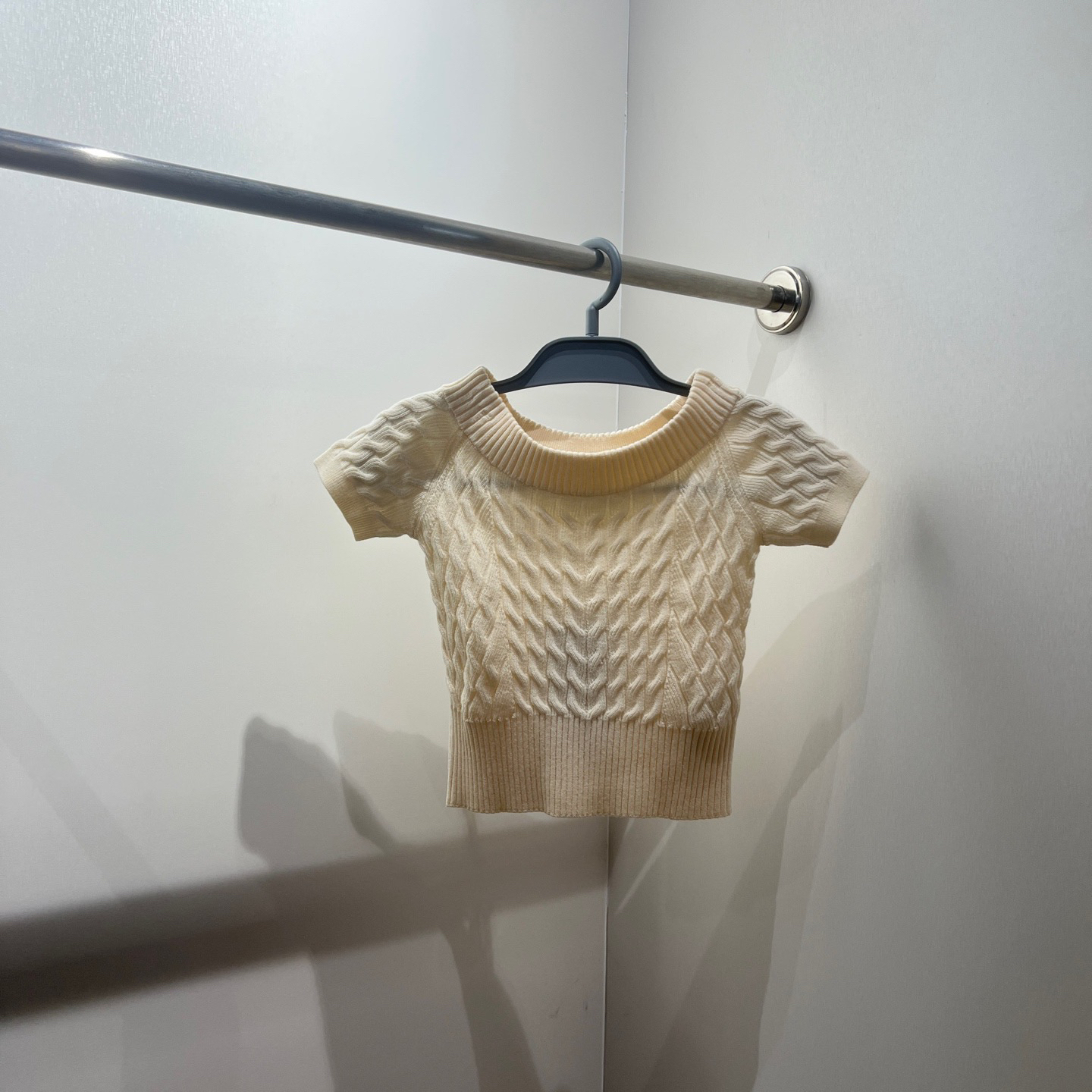 99新 Alexander McQueen/亚历山大·麦昆 vem604 露肩羊毛衫 xxs码