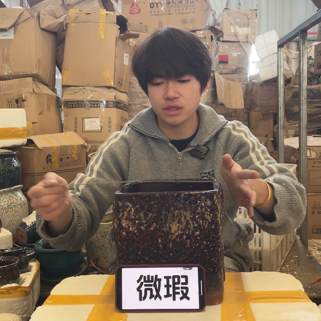 红陶宜兴紫砂花盆