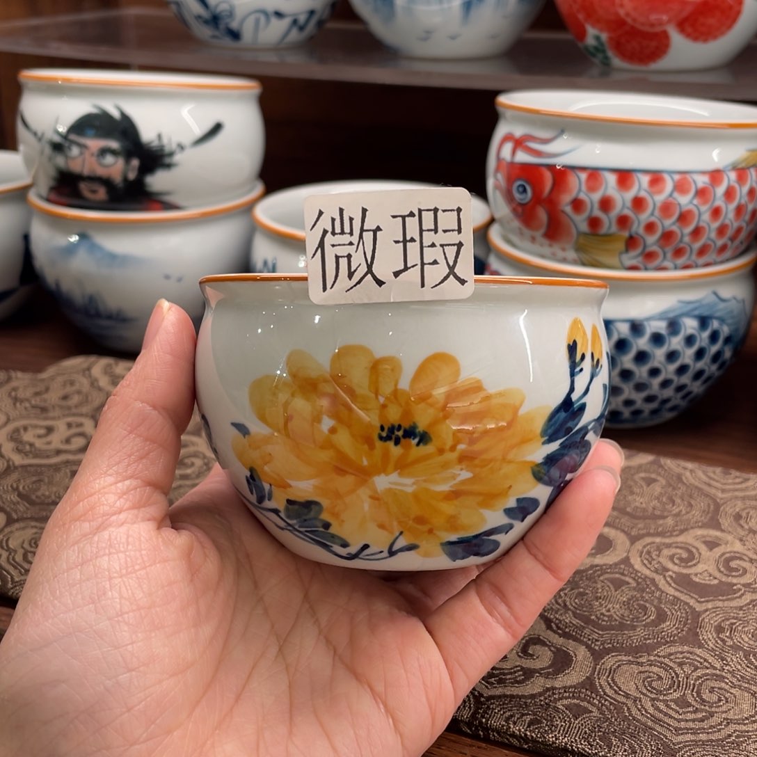 有瑕釉下彩纯手绘