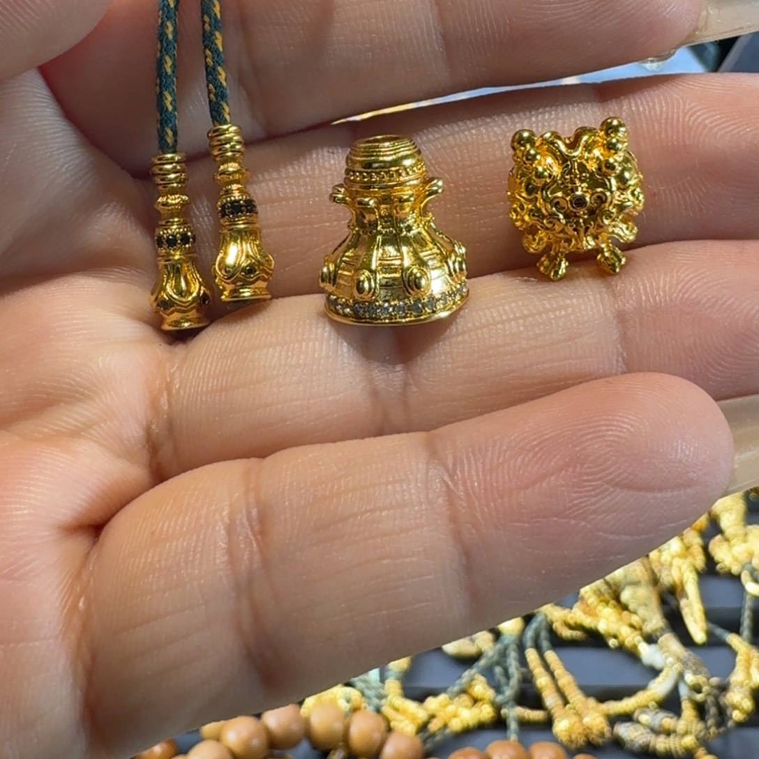 海***猫银S925塔加弟子珠2对加背云