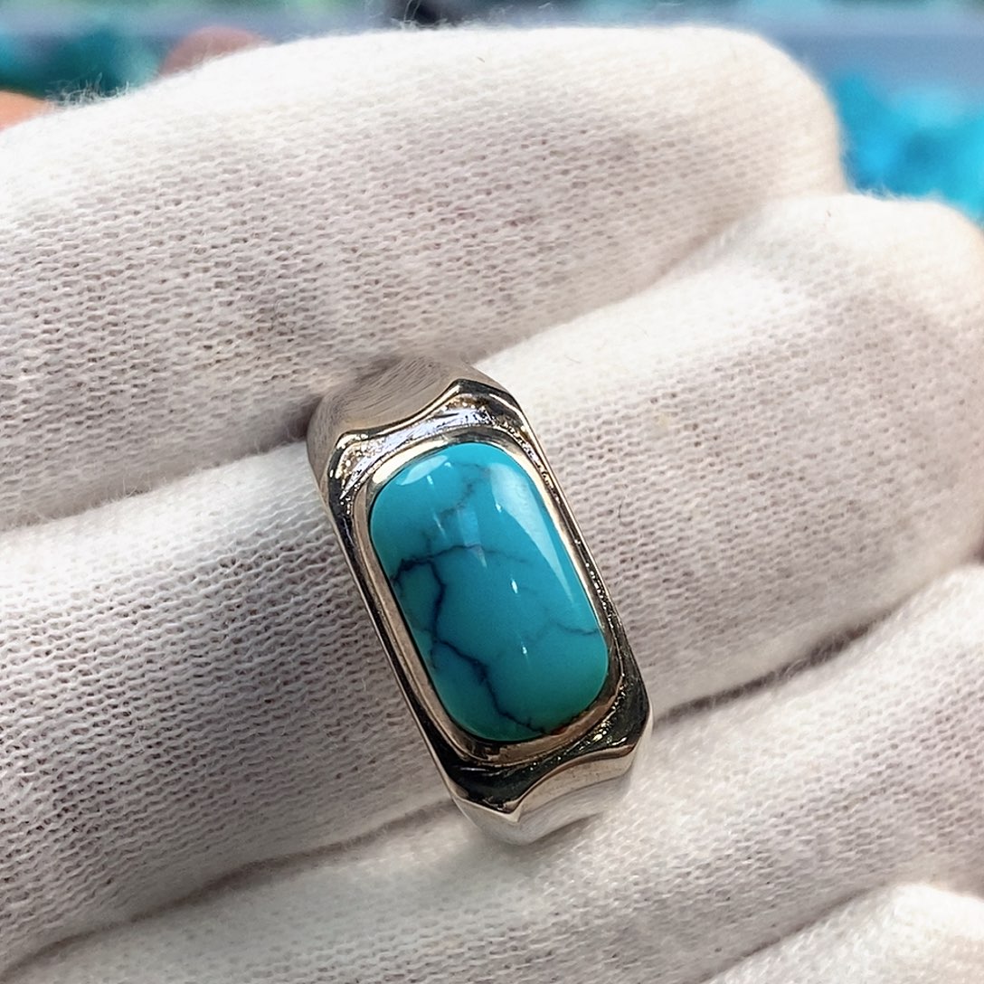 绿松石银S925镶嵌配饰