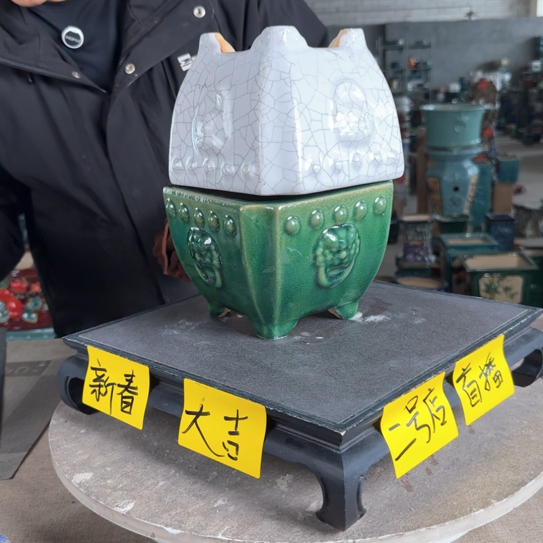 陶。一风堂石湾花盆  瑕疵