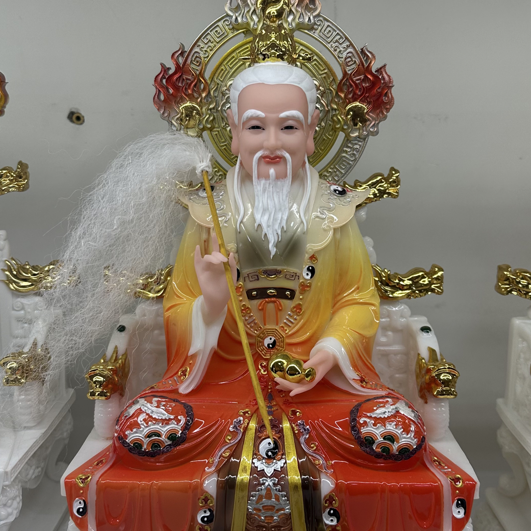 12寸汉白玉空心太上老君