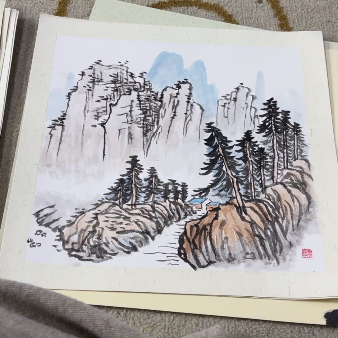 国画33-33卡纸作品艺