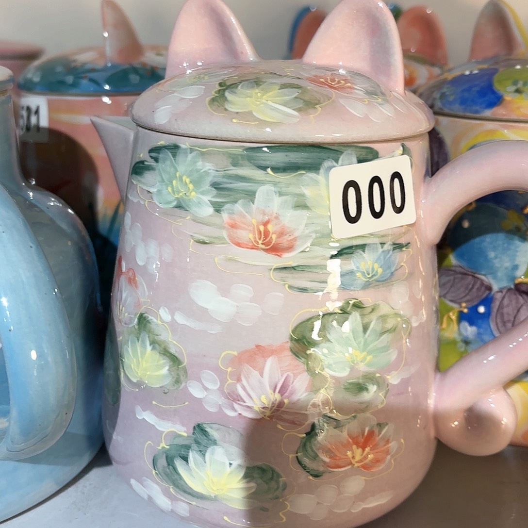 景德镇手绘高温釉下彩陶瓷茶具