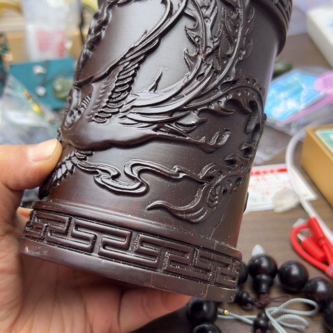 花岗石铁合金笔筒笔筒149