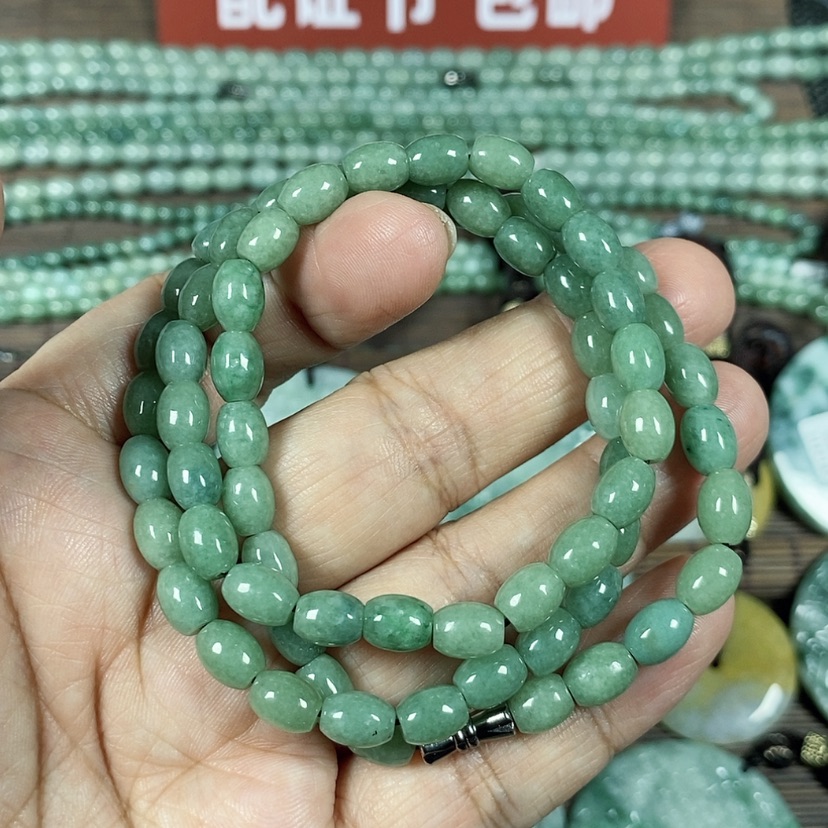 【闪购商品】翡翠颈饰未镶嵌玉项链翡翠玉卡6长60厘米