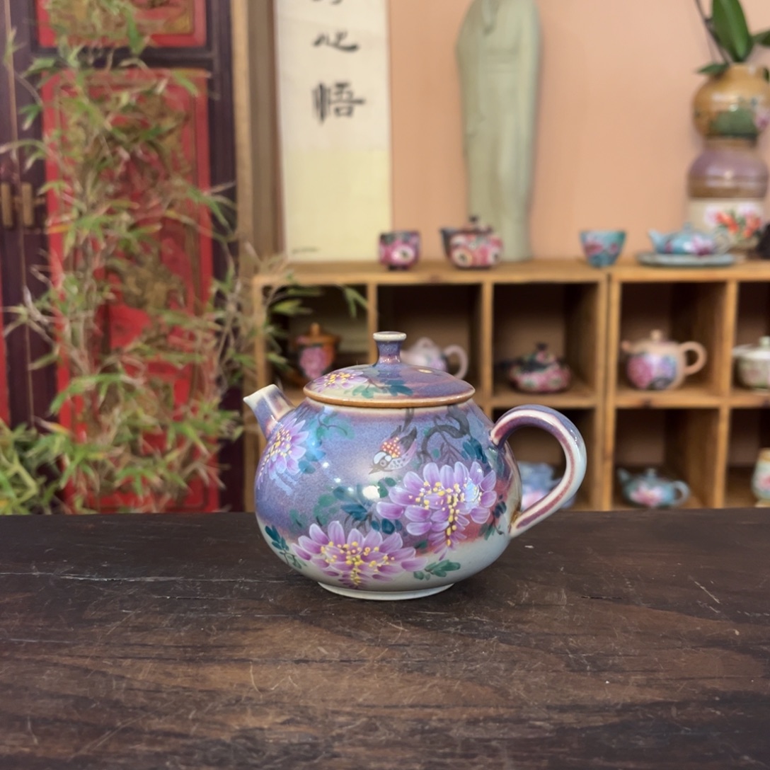 柴烧纯手工手绘陶瓷