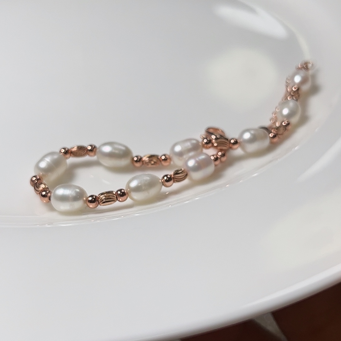 淡水珍珠颈饰未镶嵌5.6巴洛克螺纹珠