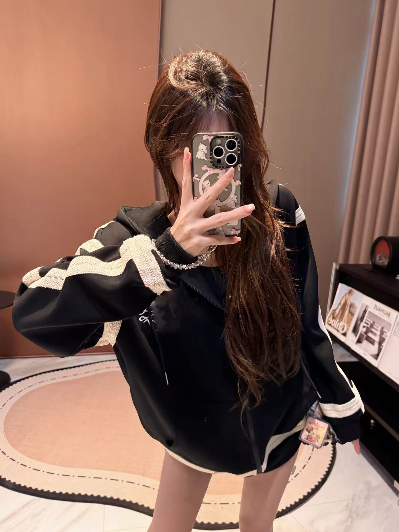 李馨儿【罗生门】外套长袖琥珀流光韩版小众百搭洋气外穿卫衣外套