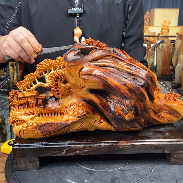 柏木（崖柏）山水倒流香送两盒香