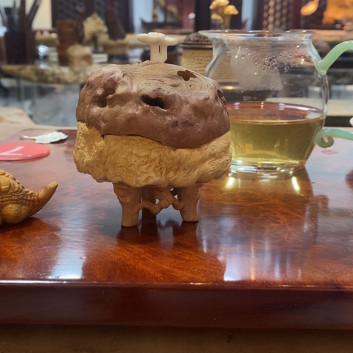 茶室空间茶桌香炉