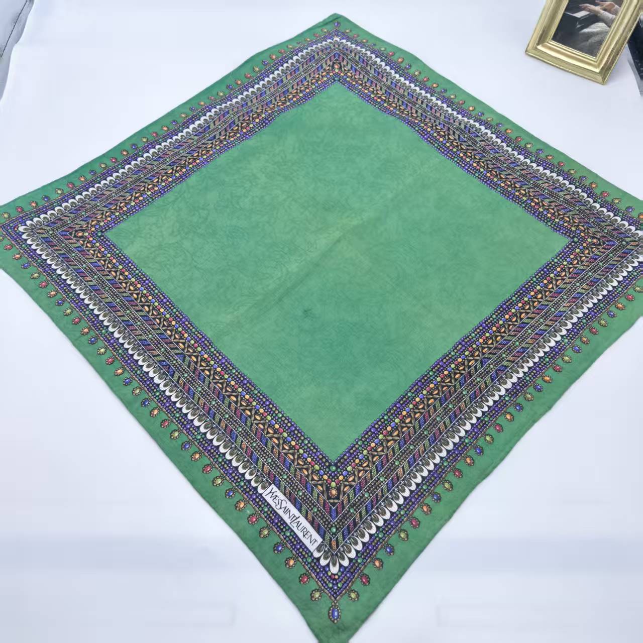 95新 YSL/圣罗兰 海囤/圣罗兰/丝巾/yy13016