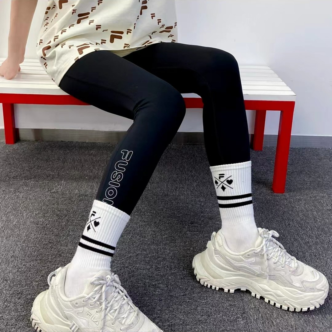 FUSION2023夏季新款女子运动时尚休闲针织打底裤T11W326603F