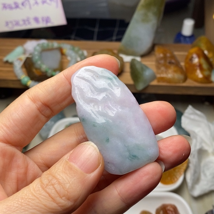 翡翠未镶嵌颈饰天然